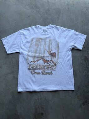 Men’s XL Diamond Cross Ranch Buck Graphic T Shirt